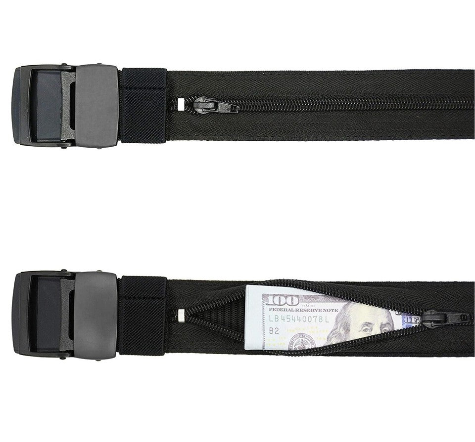 Cinturones OCULTO 2×1 · Paquete de 2 · Negro / 120 cm